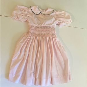 handmade girls dress Size 5/6 smocking Easter